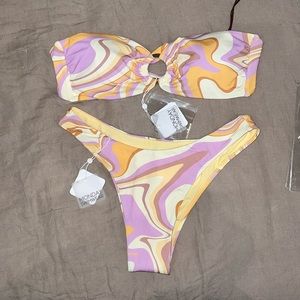 NWT Monday Swimwear Italian Ice Costa Rica Top & Byron Bottom